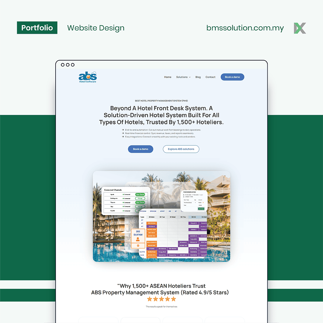 ABS Hotel Software Website Design Malaysia