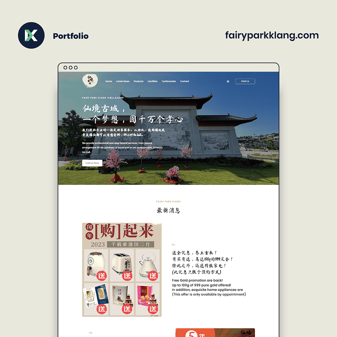 Fairy Park Klang Website Design Malaysia