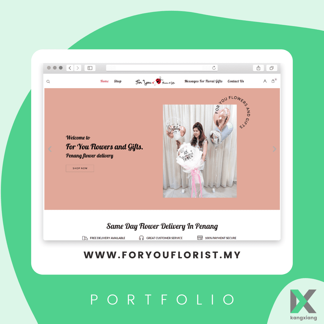 For You Florist Website Penang