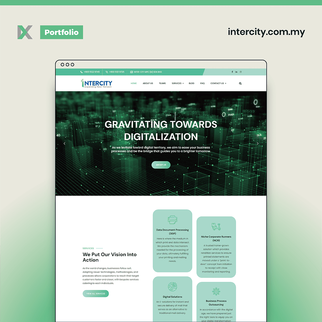 Inter-City MPC Website Design Malaysia