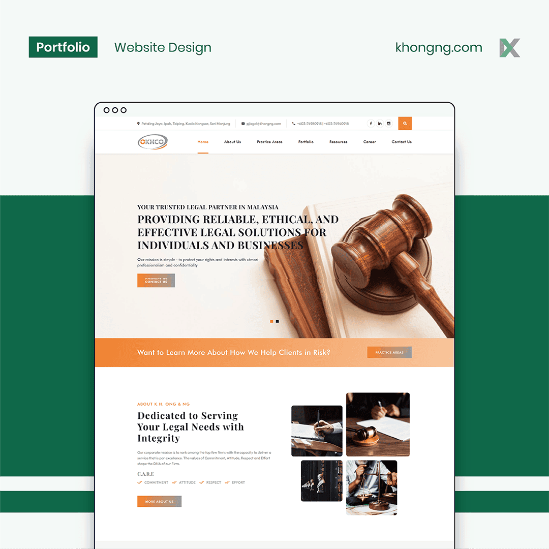 K.H. Ong & Ng Website Design Malaysia