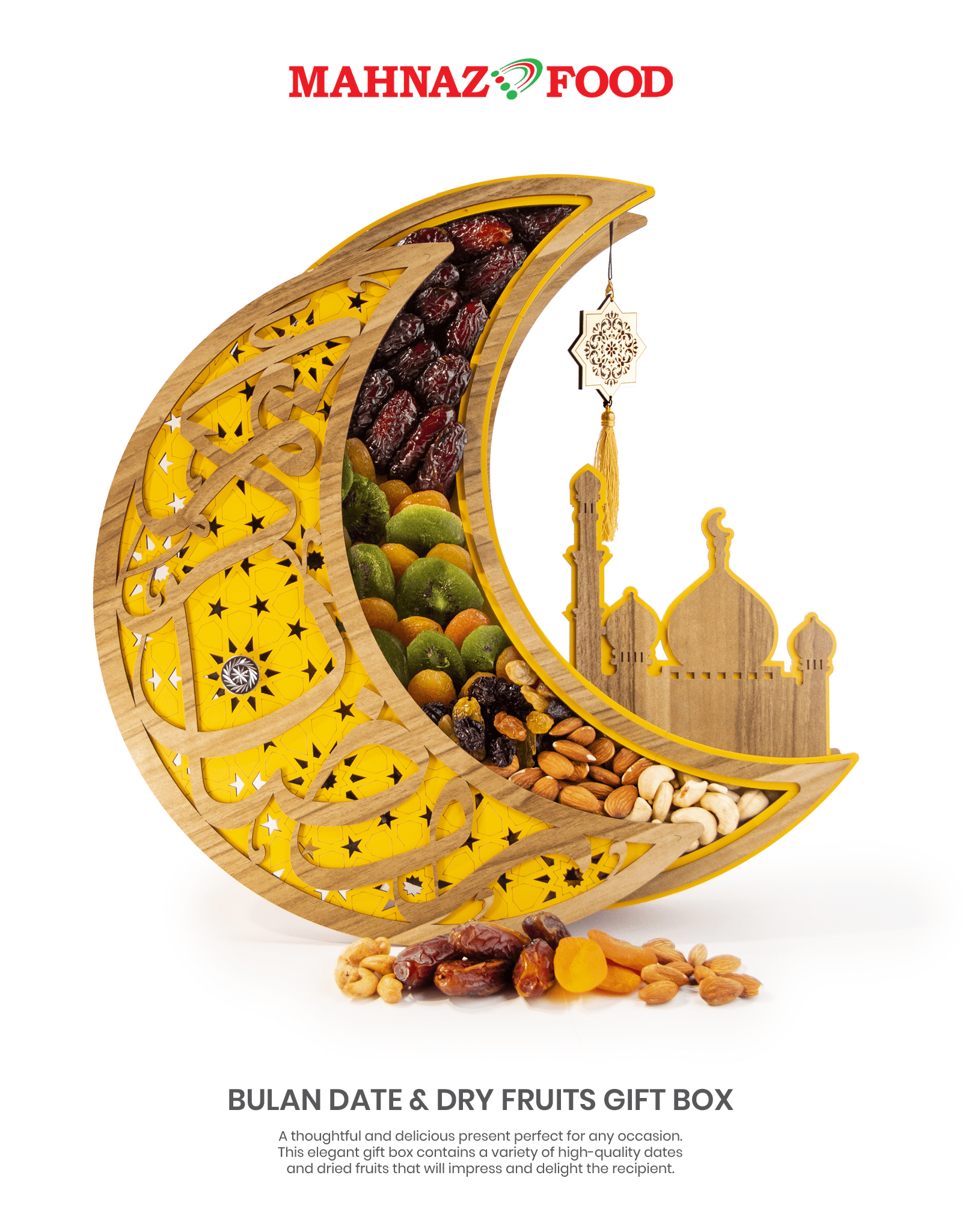 Mahnaz Food Bulan Date & Dry Fruits Gift Box
