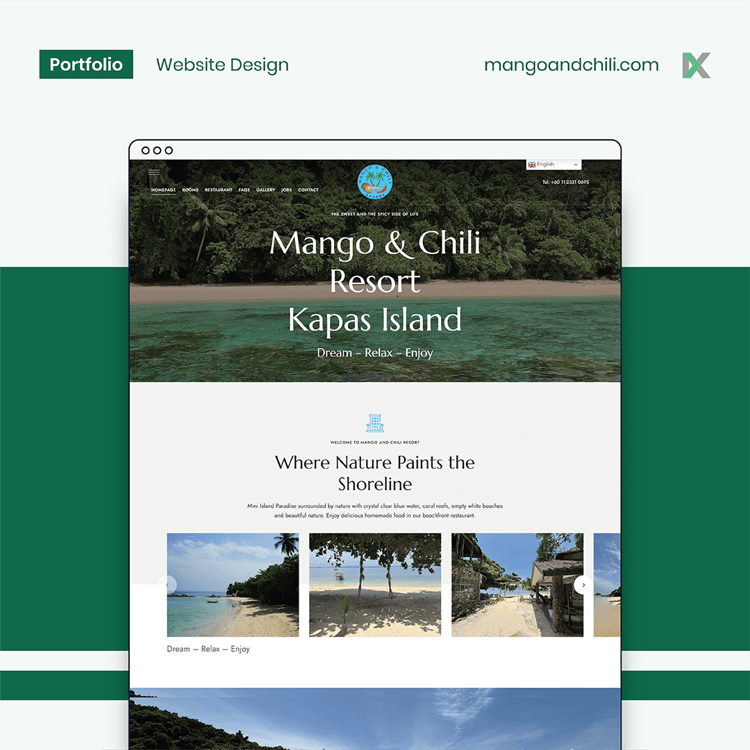 Mango and Chili Resort Website Design Malaysia